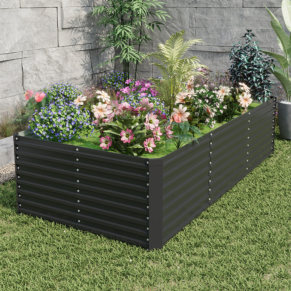 Large Metal Raised Garden Bed 240cm W X 120cm D X 60cm H