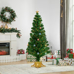 3/4/5ft Prelit Christmas Tree Fiber Optic Home | 5ft | Green