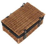 Wicker Double Steamed 35cm Empty Hamper Basket | Black