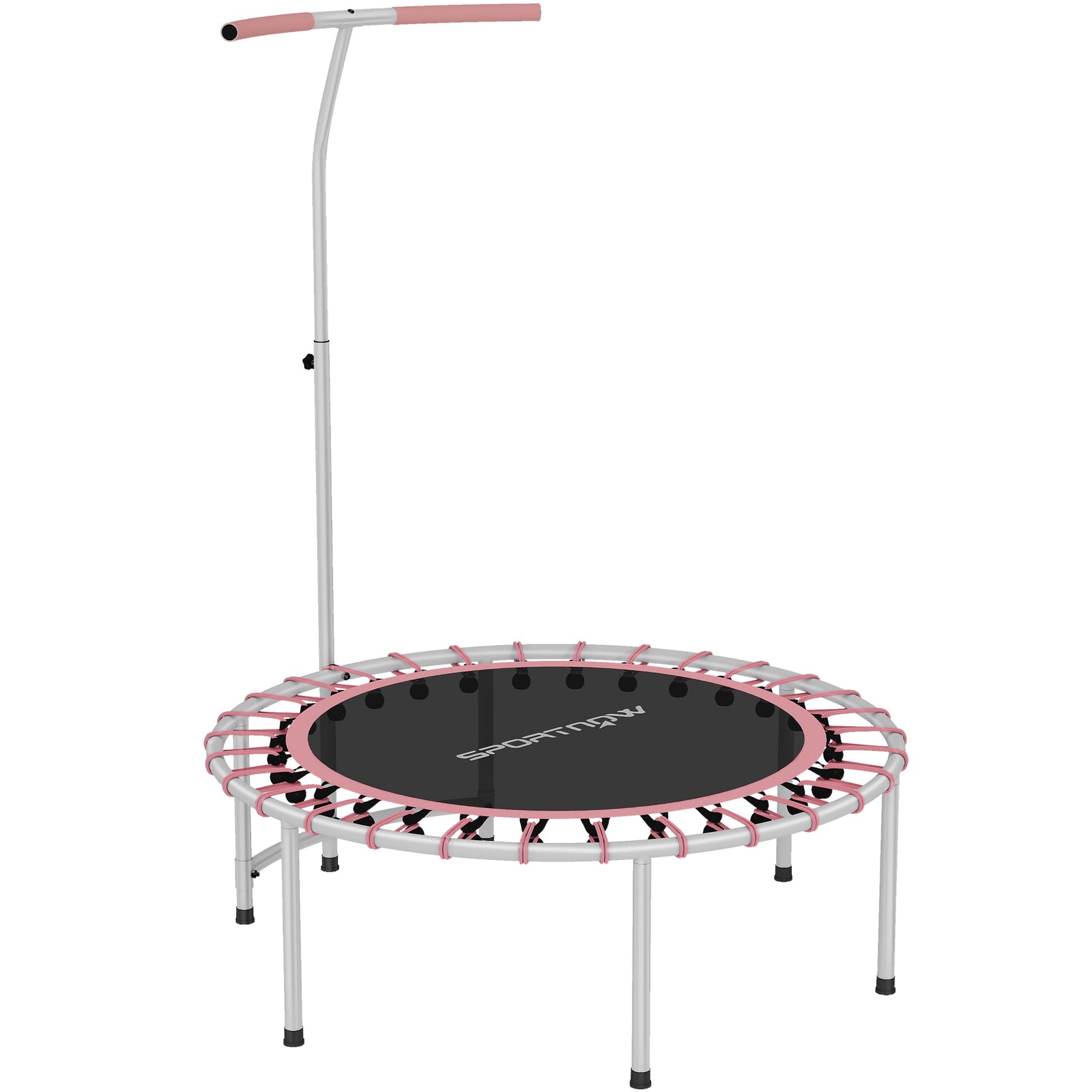 40" Fitness Trampoline With 5-level Adjustable Handle | Pink