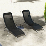 Set Of 2 Patio Chaise Lounge Chairs, Adjustable