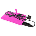 Hair Straightener Heat Protection Storage Case Pink Foldable Flat Iron Bag