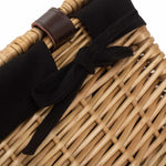 Wicker Buff 40cm Picnic Basket | Black
