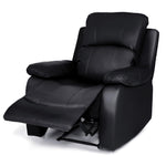 Manual Recliner Sofa 1 Seater Faux Leather | Black
