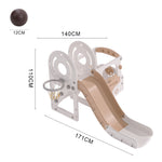 Kids Toddler Slide And Climber Playset With Basketball Hoop Indoor/outdoor Playground Set For Boys & Girls Ages 1-4