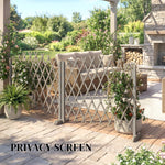 Outsunny Wooden Expanding Fence Panels, 180 X 30 X 103cm