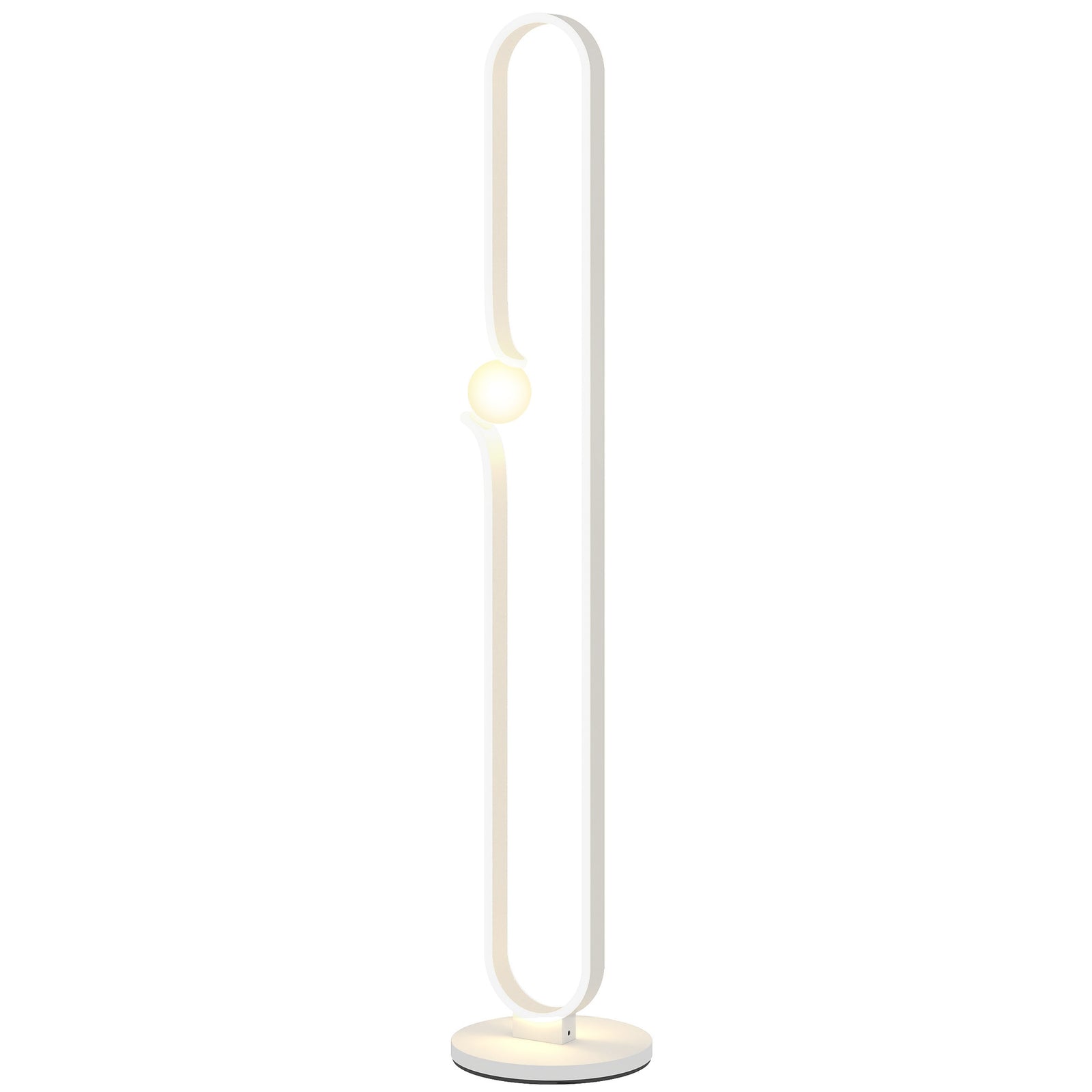 Dimmable Led Floor Lamp With Glass Night Light, Foot Switch