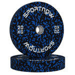 Olympic Weight Plates Set, Solid Rubber, 2x15kg, 2"/5cm Hole | Blue