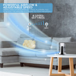 Desk Fan - Ultra Quiet Air Cooling & Circulator Table Fan - Small Cooling Fan With 8 Speeds And 4 Different Mode Settings - 90° Variable Tilt Mini Fan Suitable For Desktop Office Home Bedroom