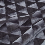 Geometric Triangle Velvet Throw | 130cm x 160cm | Dark Grey
