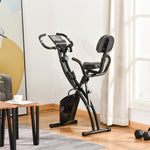 2-in-1 Folding Exercise Bike Upright Cycling Machine | Black