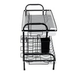 Black Steel Dish Drying Rack 2-tier
