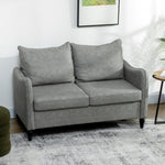 Two-seater Sofa, Modern Small Sofa With Solid Wood Legs | Grey