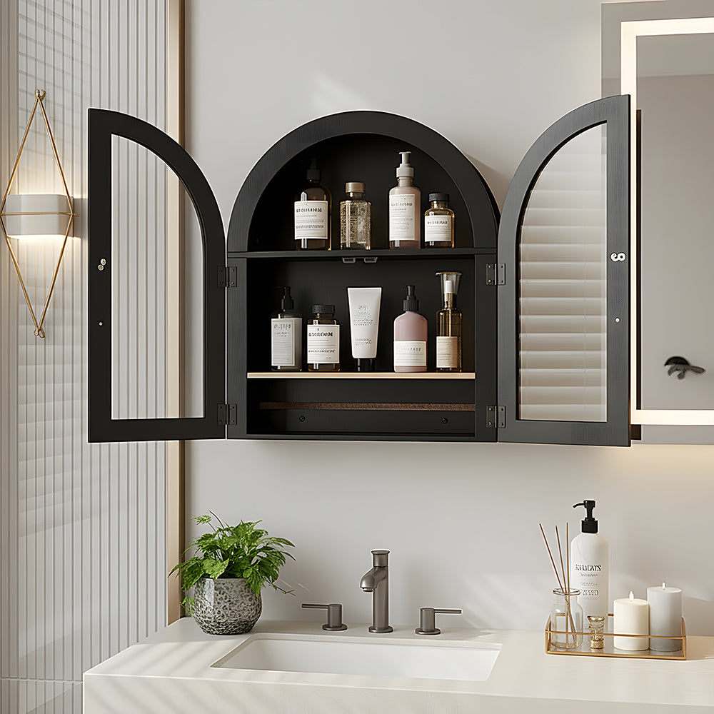Arched Wall Cabinet With Adjustable Shelf