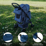 Pet Stroller Caddy Bag | Blue