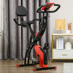 2-in-1 Folding Exercise Bike Upright Cycling Machine | Red