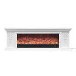 Tv Stand Electric Fireplace With 7 Led Flame Colors, Remote & Wifi Control, 750w/1500w Heater For Rooms Up To 25㎡