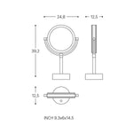Magnifying Mirror X1/x5 Swivel Led Light Chrome Architect Collection