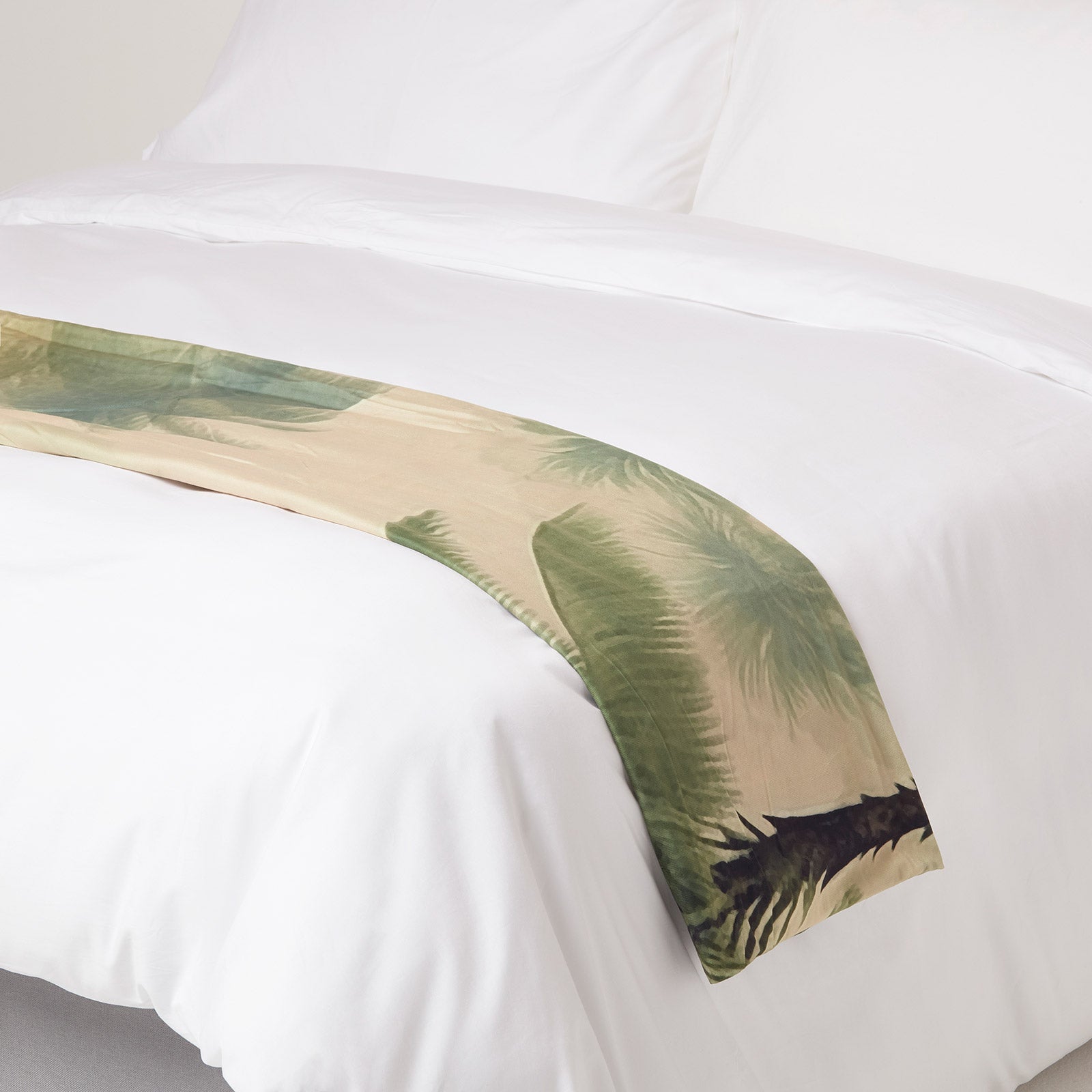 Palm Sepia Throw 130 X 170 Cm Tropical Blanket | 130cm x 170cm | Green