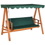 3 Seater Wooden Garden Swing Chair Seat Hammock Lounger