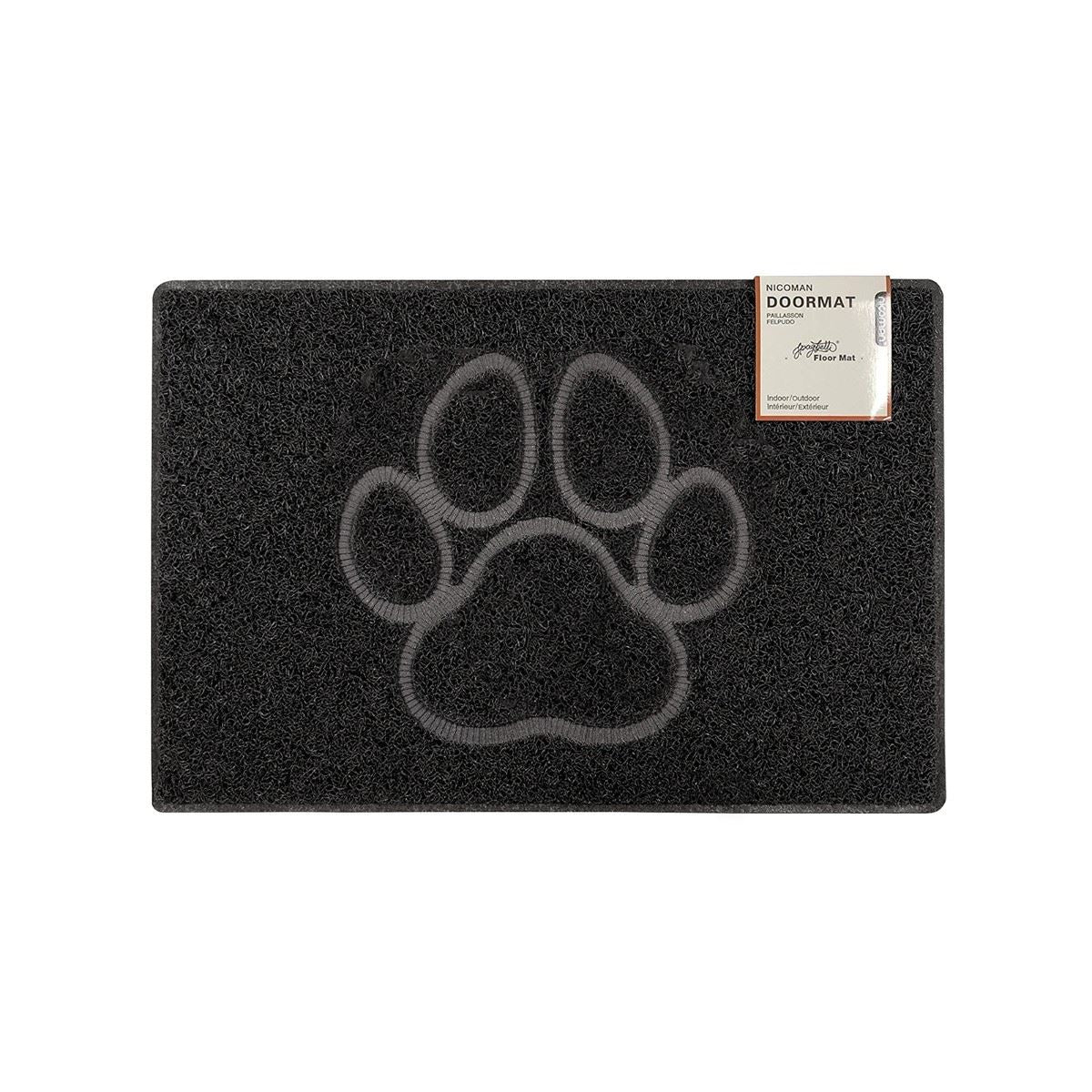 Paw Embossed Doormat | Small | Black