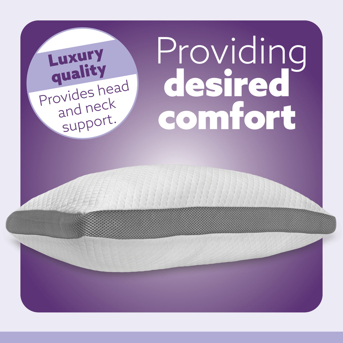 Luxury Shredded Memory Foam Bed Pillow 70x45cm, Orthopaedic Neck Back & Side Support, Bamboo Washable Cover | Set of 1 | White