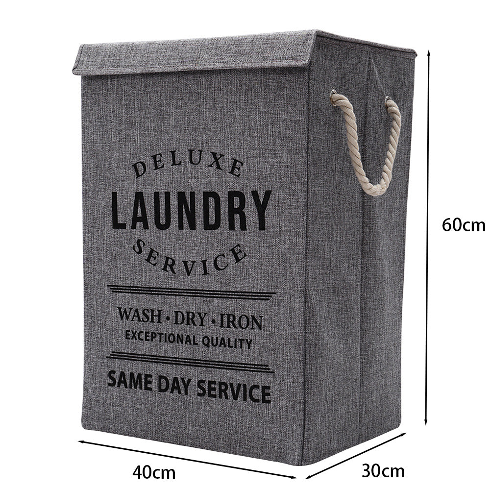 Living and Home Foldable Home Laundry Baskets Laundry Hamper With Lid And Rope Handles