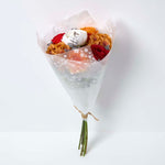 Artificial Orange Roses And Peonies Bouquet, 67 Cm