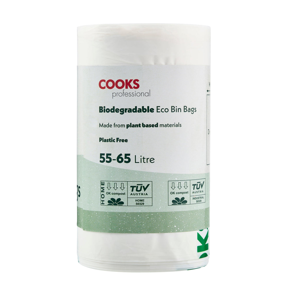 Biodegradable Bin Bags 55-65l | Set of 25 | White