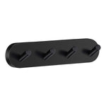 Towel Hooks Wall Mounted Storage Non-rust Brass Core | Quadruple | Black