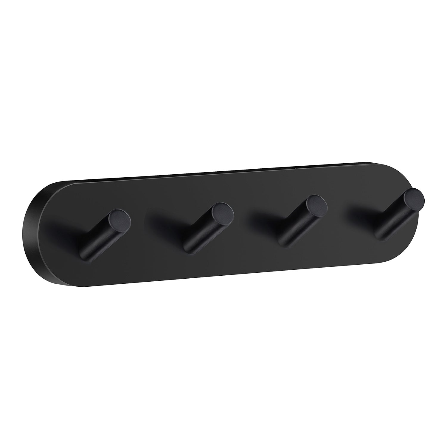Towel Hooks Wall Mounted Storage Non-rust Brass Core | Quadruple | Black