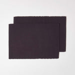 Cotton Plain Pack Of 2 Placemats | 50cm x 30cm | Black