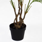 90cm Artificial Areca Palm Plant Twisted Detail Trunk Silver Metal
