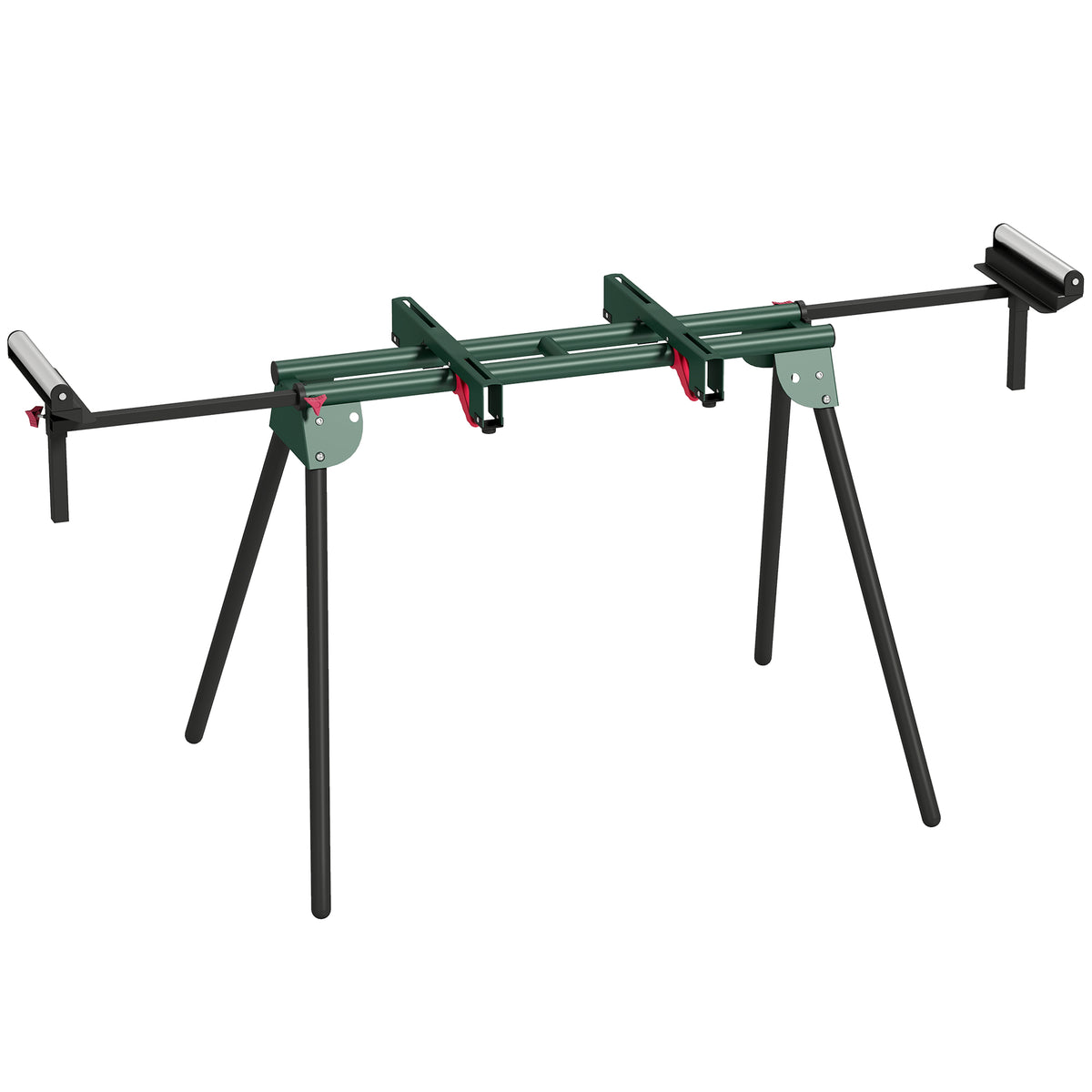 HOMCOM Universal Mitre Saw Stand With Adjustable Rollers And Support Arms