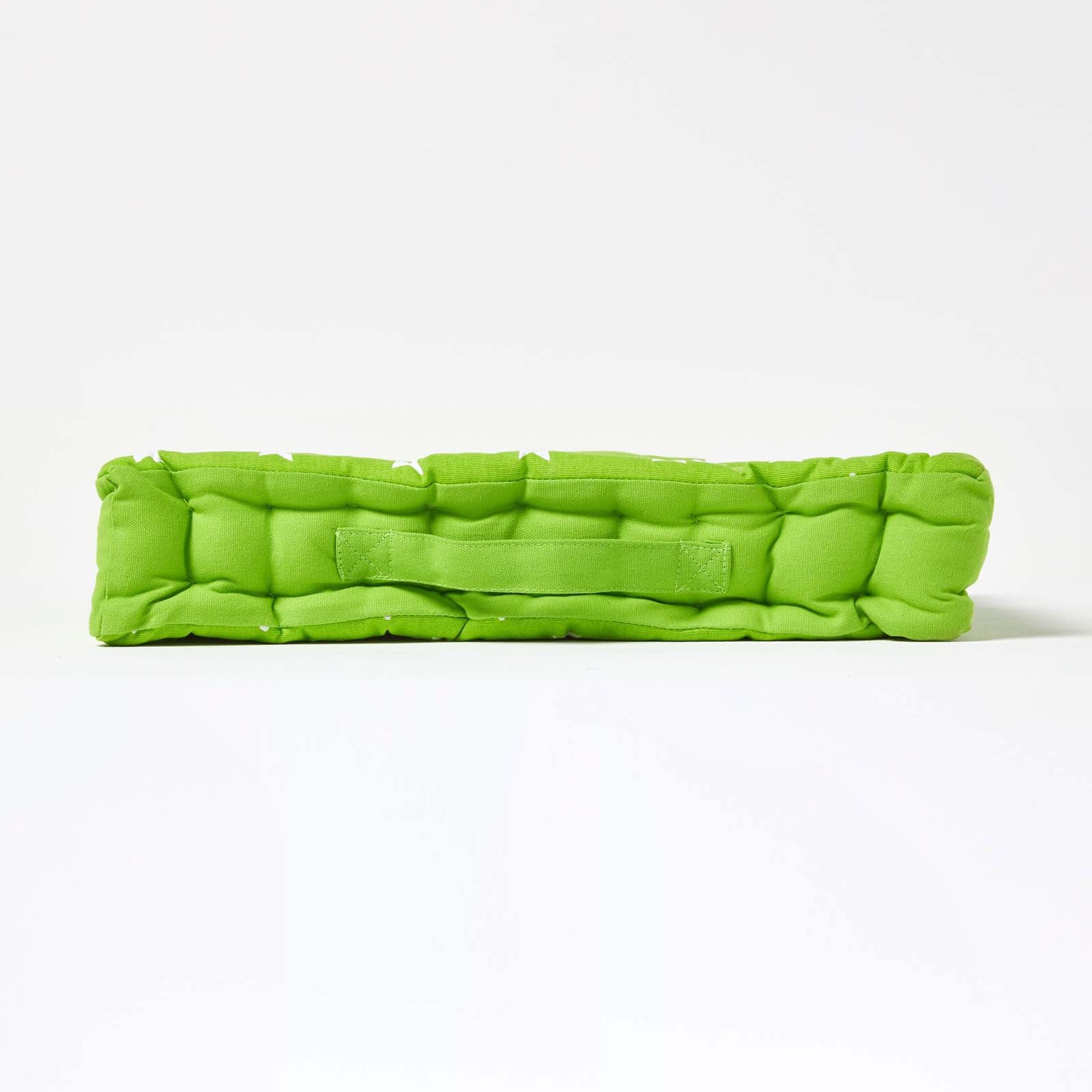 Cotton Stars Floor Cushion | 50cm x 50cm | Green