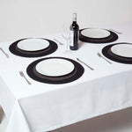 Braided 100% Cotton Round Placemats Set Of 4 | 40cm | Black & Grey