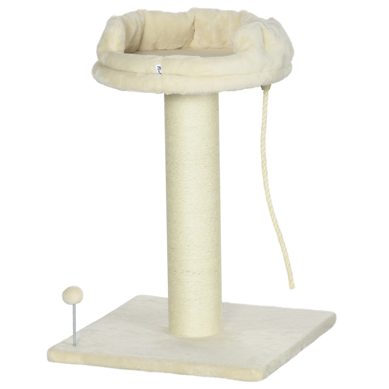 Cat Tree For Indoor Cats Kitten Tower W/ Sisal Scratching Post - Cream
