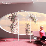 Outsunny Wedding Arch Frame Set, 2.2, 2, 1.8 M Arch Backdrop Stand White