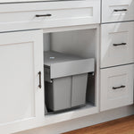 HOMCOM Soft Close Pull Out Bin, Under Sink Bin - 2 Compartments (15l Each)