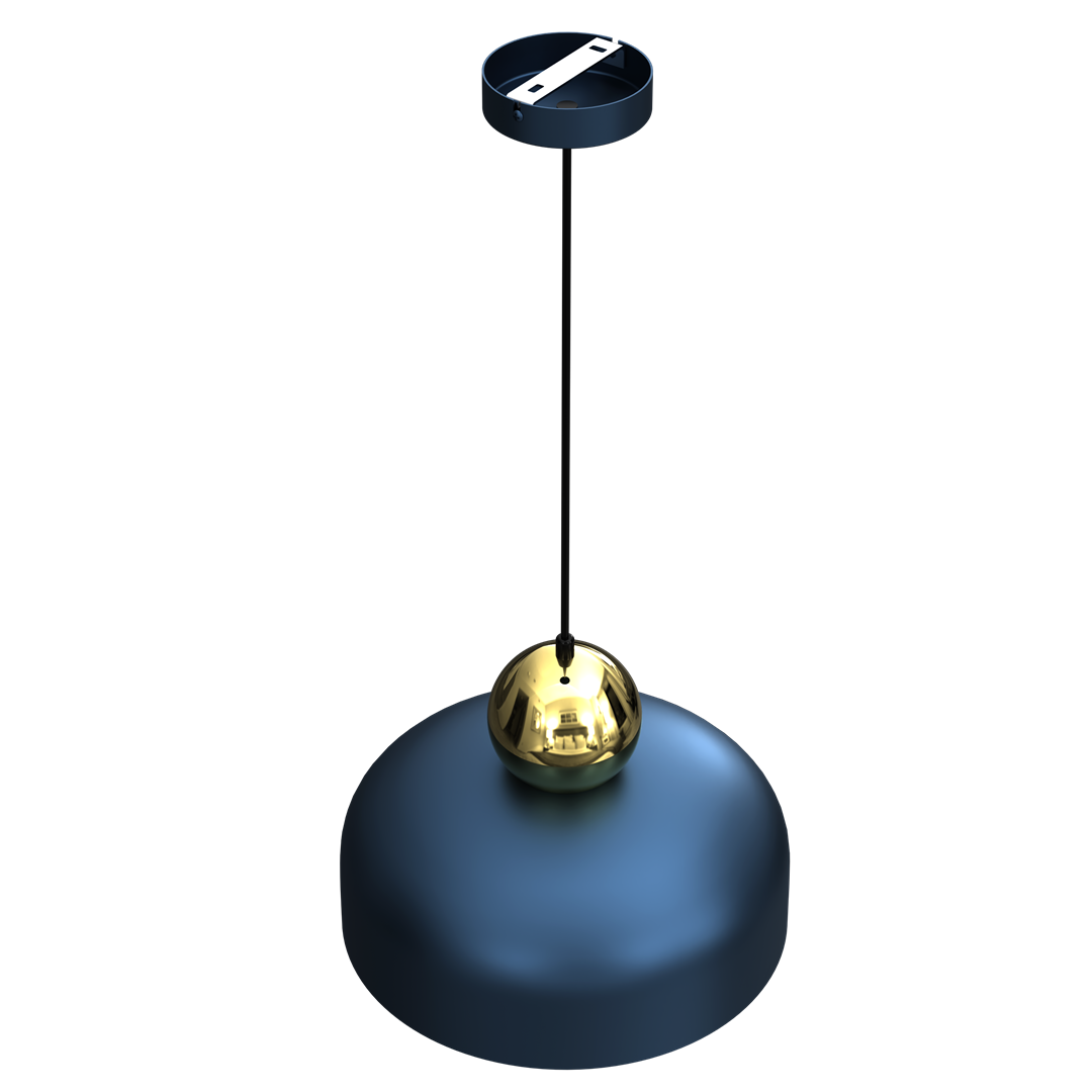 Harald Pendant Lamp 1xe27 A Stylish Hand Made 30cm Lamp | Navy Blue