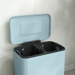 2 X 20l Double Rubbish Pedal Bin, Soft-close Lid