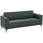 3 Seater Sofa, Modern Fabric Couch With Channel Tufted | Grey