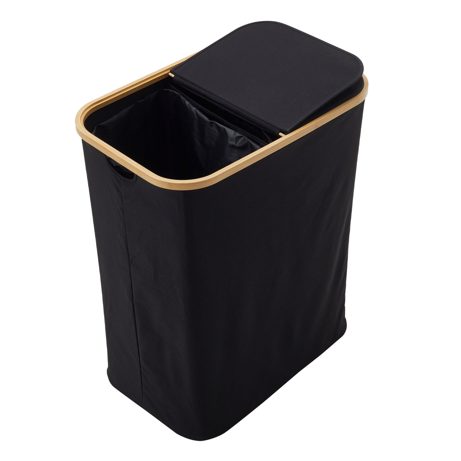 Living and Home 2 Compartments Laundry Basket With Lid