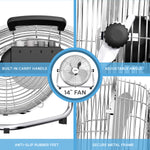 Air Pro 14/16/20" Circular Floor Fan - Powerful Air Cooling Fan With 3 Speed Settings