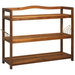 3-tier Shoe Rack Acacia Wood Shoe Storage Shelf Bedroom
