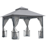 Gazebo Party Tent Canopy Sun Shade For Patio Garden 3x3metre | Light Slate Gray