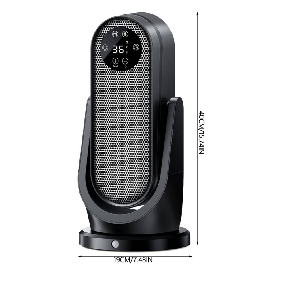 Electric Ptc Space Heater With Remote Control, Oscillation, And Human Sensor – Efficient Heating