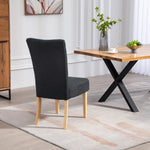 Set Of 2 Pienza Fabric Dining Chairs | Black