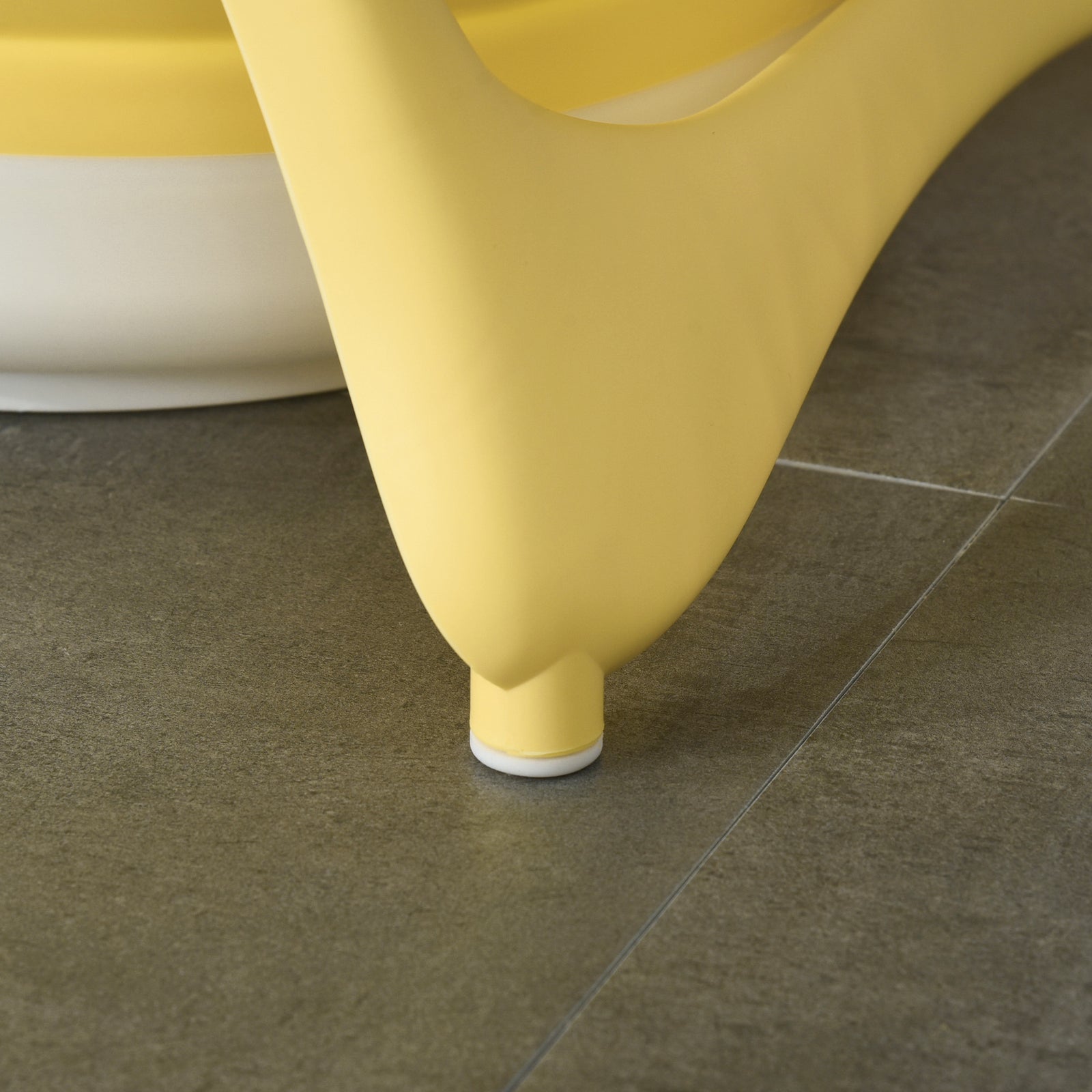 Foldable Baby Bath Tub Ergonomic With Temperature-induced Water Plug | Yellow