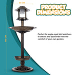 Bird Solar Light Bird Bath & Planter